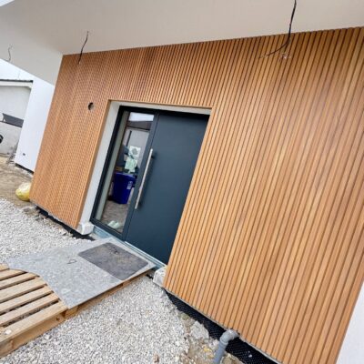 WPC lamelová fasáda – realizácia Laboro, Košice a východné Slovensko